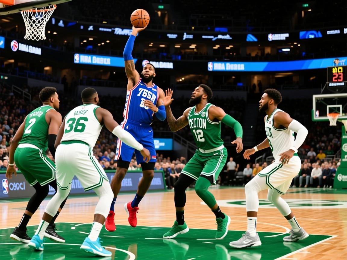 76人击败凯尔特人，恩比德32分23篮板带队取胜  第1张